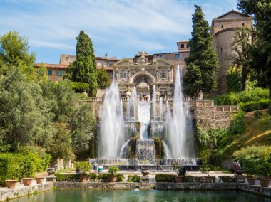 Villa d'Este'deki Neptün Çeşmesi, Tivoli, İtalya