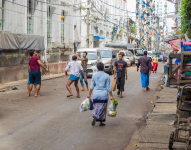 Sokak fotoğrafçılığı. Yangon, Myanmar 
