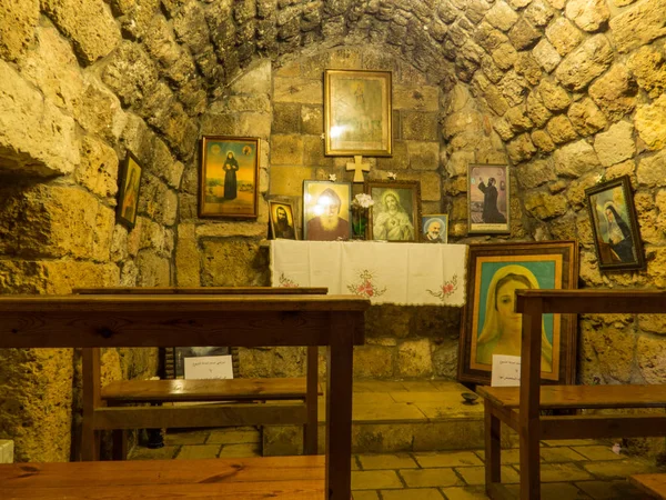 Kirche nossa senhora da penna, Innenraum. in byblos, libanon — Stockfoto