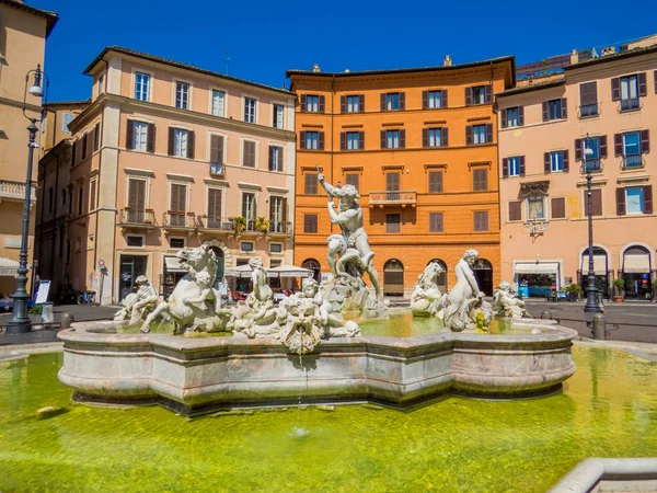 Fontana di Nettuno, Piazza Navona, Roma, Italia — Foto Stock