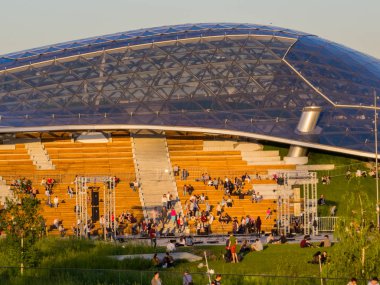 Zaryadye Park'ta Amfitiyatro, Moskova, Rusya Federasyonu 