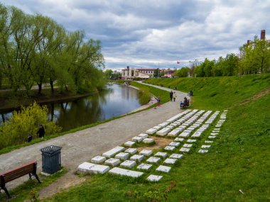 EKATERİNBURG, RUSSIA - 3 Haziran 2018: Klavye Anıtı Görünümü.
