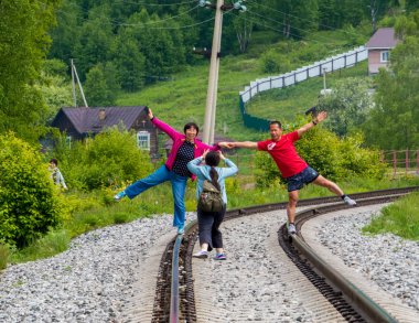 Rusya'da Çinli Turistler 