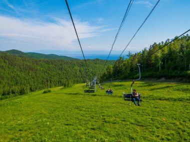 Listvyanka Teleferik, Baykal Gölü, Sibirya, Rusya Federasyonu  
