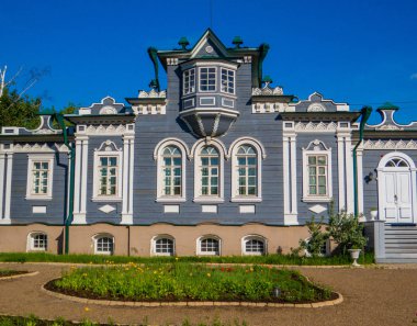 Irkutsk Bölge Tarihi ve Decembrists Anıt Müzesi, Trubetskoy Manor. Irkutsk, Sibirya, Rusya 