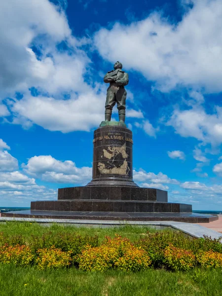 Chkalov monument, nizhny novgorod, Ryssland — 图库照片
