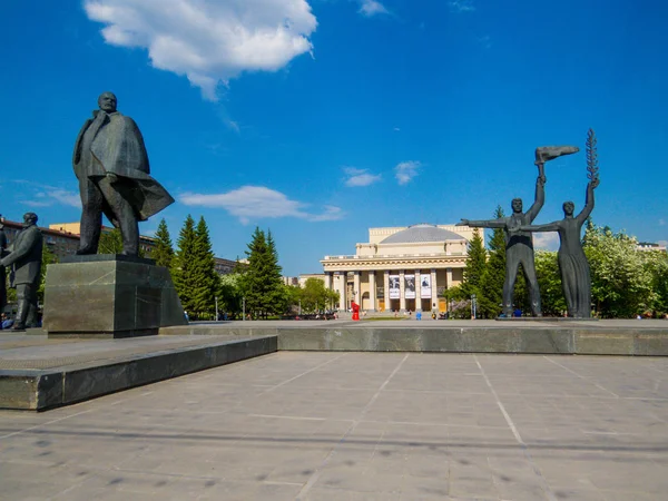 Площадь Ленина, Новосибирск, Россия — стоковое фото