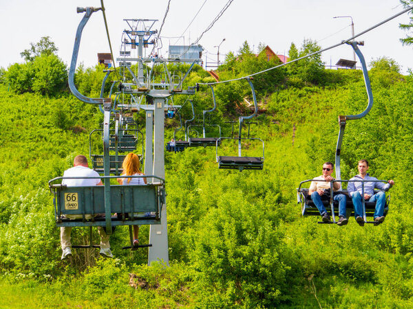 Cable Car in Listvyanka, Siberia, Russia  