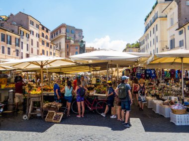Campo de' Fiori Market, Roma, İtalya 