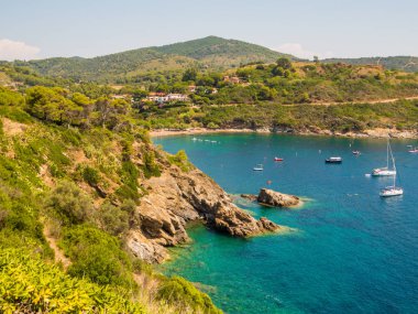Barbarossa Beach, Elba Adası, Toskana, İtalya 