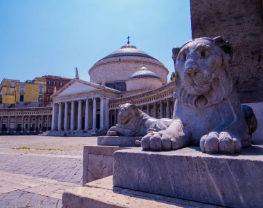 San Francesco di Paola Kilisesi, Piazza del Plebiscito, Napoli, İtalya  