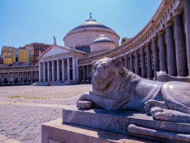 San Francesco di Paola Kilisesi, Piazza del Plebiscito, Napoli, İtalya  