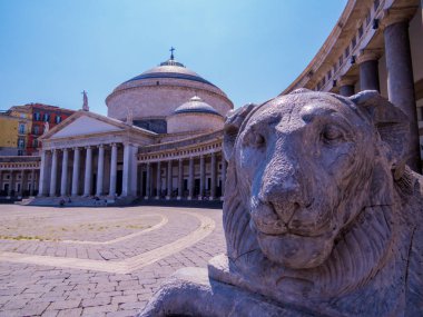 San Francesco di Paola Kilisesi, Piazza del Plebiscito, Napoli, İtalya  