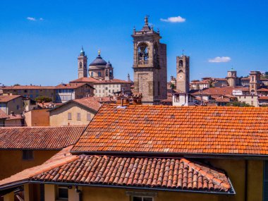 Citta Alta (Yukarı Şehir), Bergamo, İtalya 