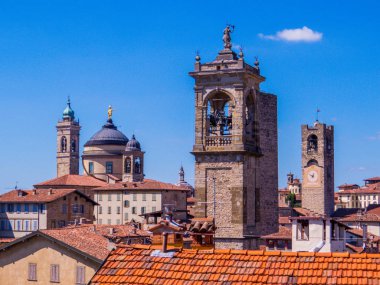 Citta Alta (Yukarı Şehir), Bergamo, İtalya 