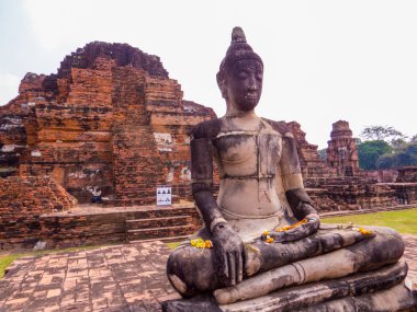 Wat Mahathat, Tarihi Şehir Ayutthaya, Tayland 