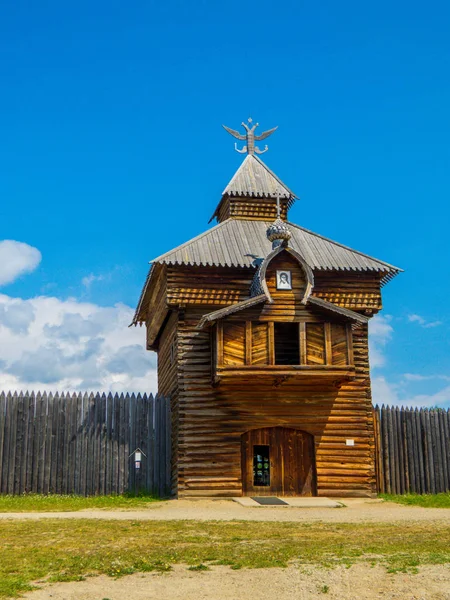 Taltsy Architectural-etnografiskt museum, Irkutsk, Sibirien, Ryssland — Stockfoto