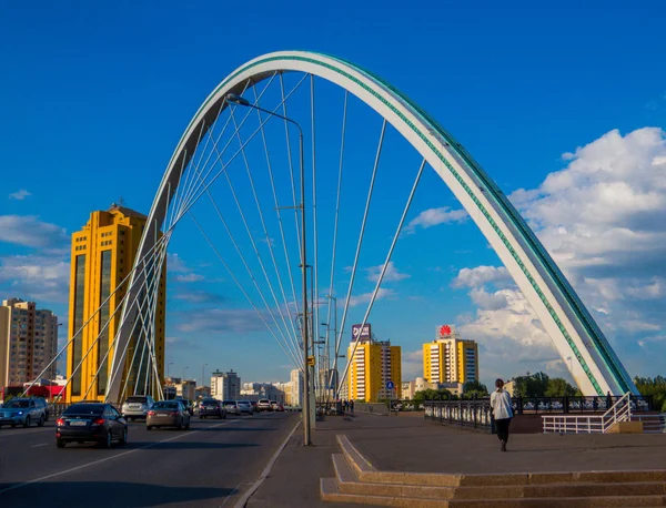 Ramstore Arch Bridge, Nur-Sultan (Astana), Cazaquistão — Fotografia de Stock