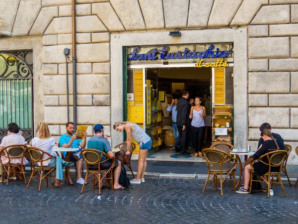 Roma Itália Julho 2018 Famoso Sant Eustachio Caffe Conhecido Como — Fotografia de Stock