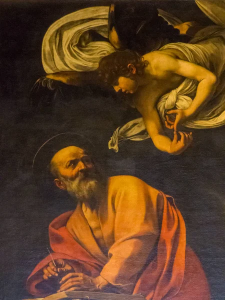 Inspiration av St Matthew av Caravaggio — Stockfoto