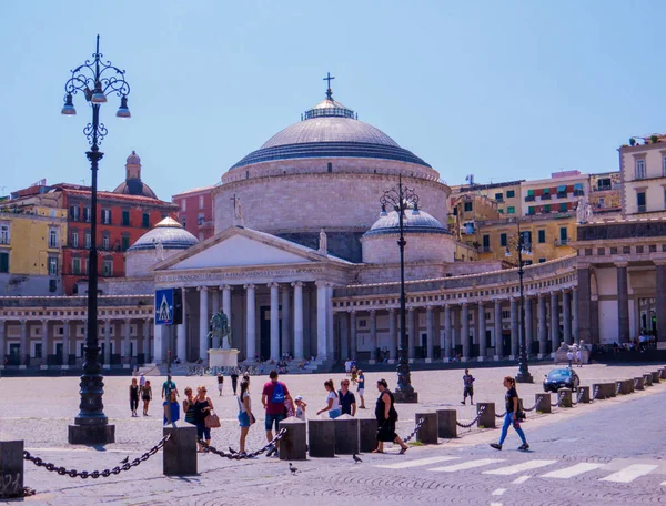 Piazza del plebiscito, Napoli, İtalya — Stok fotoğraf