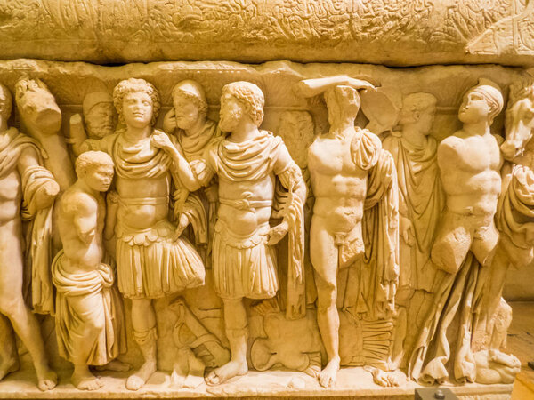 Marble sarcophagus with the legend of Achilles, National Museum of Beirut, Lebanon