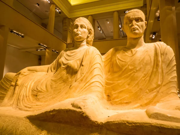 Sarcófago de Marbel en el Museo Nacional de Beirut, Líbano — Foto de Stock