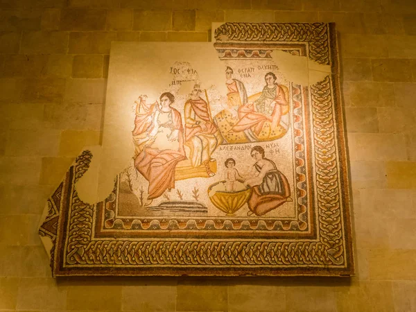Födelsen av Alexander mosaik, Nationalmuseet i Beirut, Libanon — Stockfoto