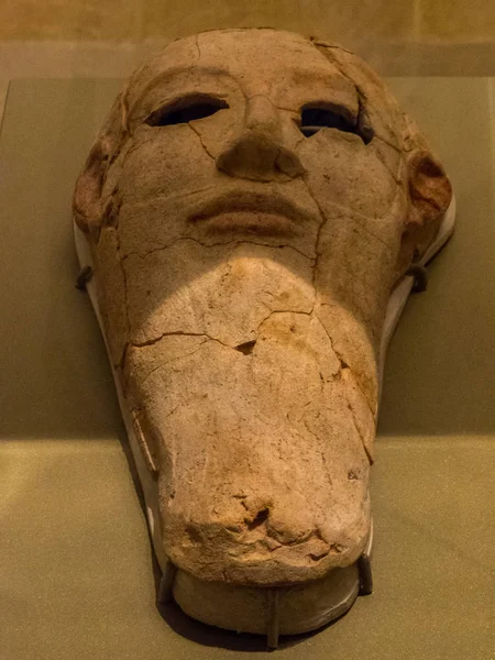 Máscara de terracota funeraria, Museo Nacional de Beirut, Líbano — Foto de Stock