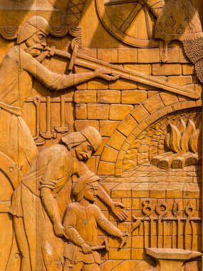 St. Petersburg, Rusya - 10 Temmuz 2020: Kutsal Bakire 'nin Aracı Ahşap Kilisesi.