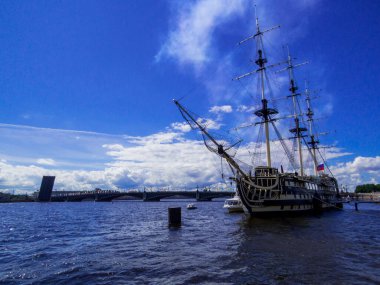 26 Temmuz 2020 'deki Donanma Günü için yıllık kutlamalar. St. Petersburg, Rusya 'da