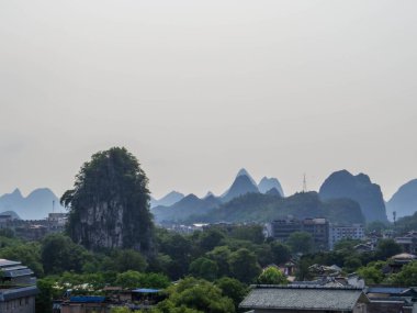 Guilin, Çin 'in panoramik manzarası