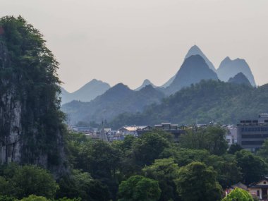 Guilin, Çin 'in panoramik manzarası