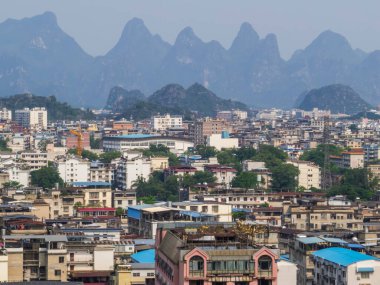 Guilin, Çin 'in panoramik manzarası