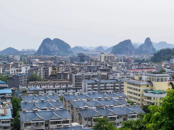 Guilin, Guangxi, Çin 'in havadan görünüşü