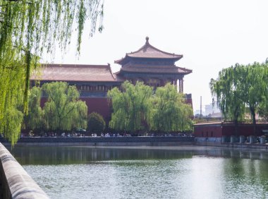 Yasak Şehir 'in manzarası. Pekin, Çin 'de.