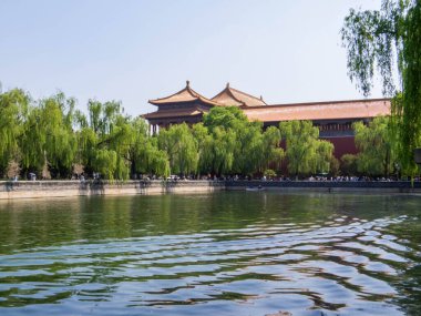 Yasak Şehir 'in manzarası. Pekin, Çin 'de.