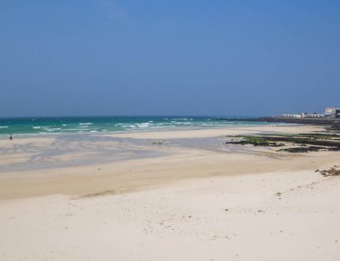 Jeju Adası, Güney Kore 'deki Woljeong Sahili manzarası