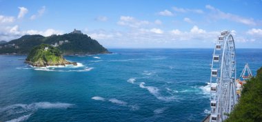 Dönme dolap la concha, San Sebastian şehri, Bask Ülkesi Bay