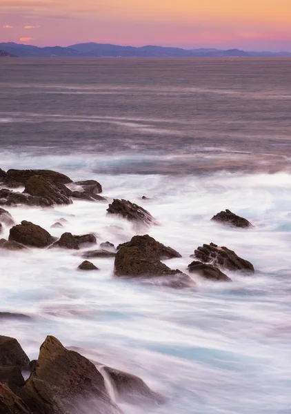 Waves Sea Hit Rocks Euskadi Coast — Stock Photo, Image