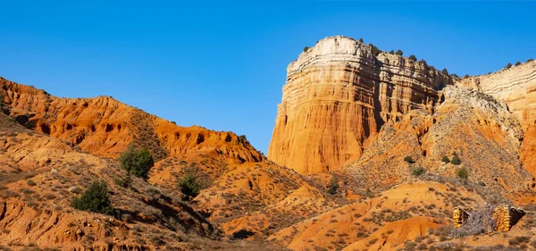 Rambla Barrachina Lugar Desierto Pizarras Rojas Teruel España —  Fotos de Stock