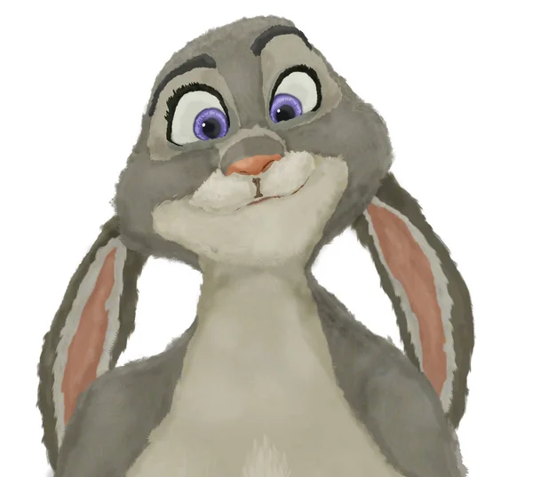 Schattig Cartoon Konijn Bunny Poseren Een Pin Poster — Stockfoto