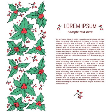 Ökse otu ve yaprakları ile güzel bir buket. Çiçek aranjman. tasarım tebrik kartı ve davetiye Noel, yeni yıl ve diğer tatil.