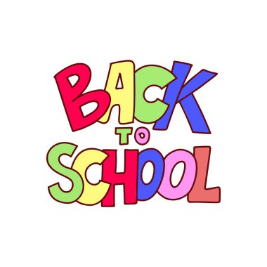 Okul vektör bayrağına geri dönelim. Yaratıcı tasarım reklam. Vektör.