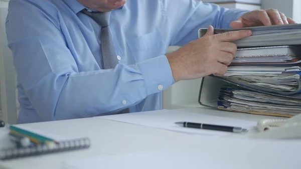 Businessman Working with Documents in Accounting Office