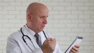 Kendine güvenen Doktor yazılı olarak gündem tıbbi bilgiler