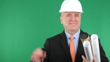 Projeler gülümseme ve yapmak Ok el işareti ile mühendis (Ultra High Definition, Ultrahd, Ultra Hd, Uhd, 4k, 3840 x 2160)