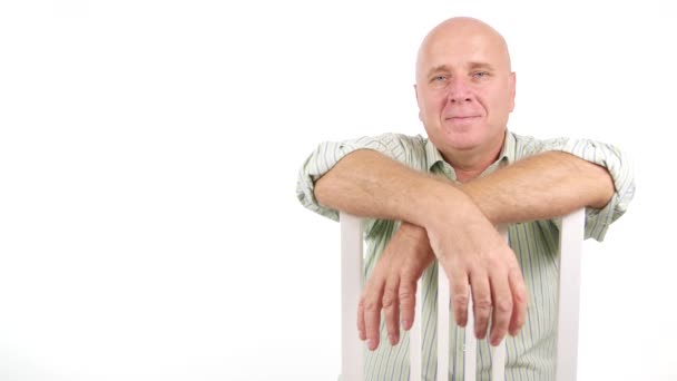 Mutlu Bir Adam Işareti Kabul Yaşasın Jestleri Iyi Yapmak — Stok video