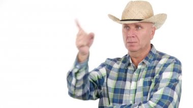 Taşralı bir parmak işareti olan bir kişi belirtmek ve jestleri Yaşasın var