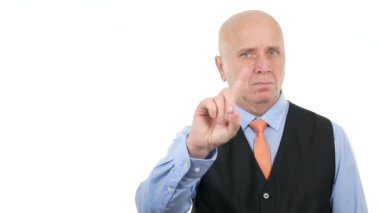 İş adamı olmak jest parmak göstermek işaret anlamına gelir olumsuzlama ile işaret katılmıyorum